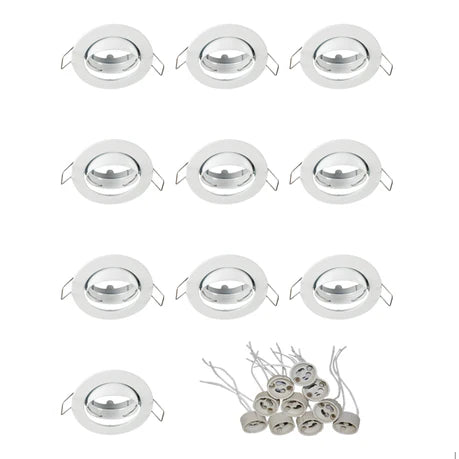 Tiltable Downlight Fittings With FREE GU10 Holders - Pack Of 10. - Mr.Smart SA's Best Online Shopping Store