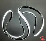 Wave Loop Cool White Modern LED Chandelier
