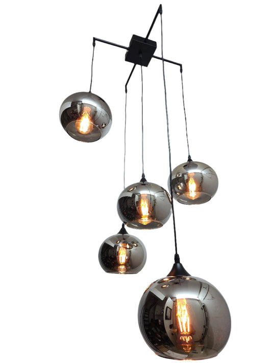 5 smoke glass pendant light - C11-5. - Smart Life