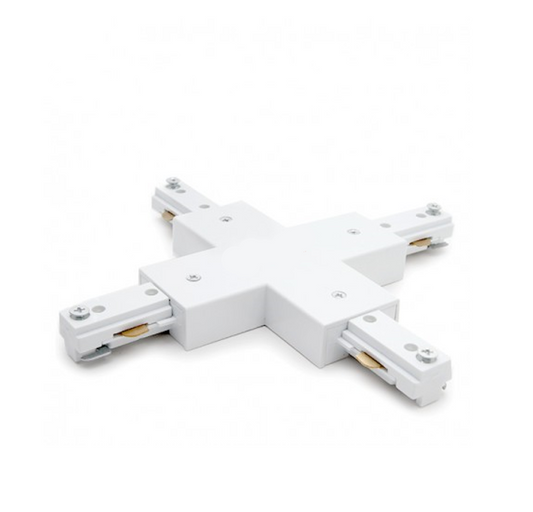 4 Way Track Line Connector - White. - Mr.Smart SA's Best Online Shopping Store