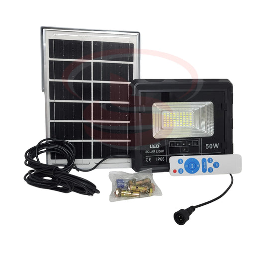 50W Solar Flood Light with Remote and Solar Panel – Outdoor Waterproof LED Security Light by Smart Life Lighting & Electrical