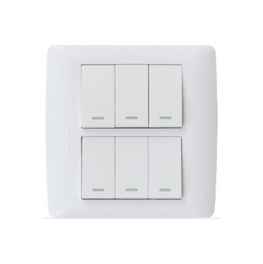 6 Lever 1 Way Switch (4x4). - Mr.Smart SA's Best Online Shopping Store