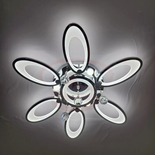 73w LED ceiling light with oval rings and crystal pendant accents, offering bright, energy-saving illumination for modern interiors.
Smart Life Lighting & Electrical