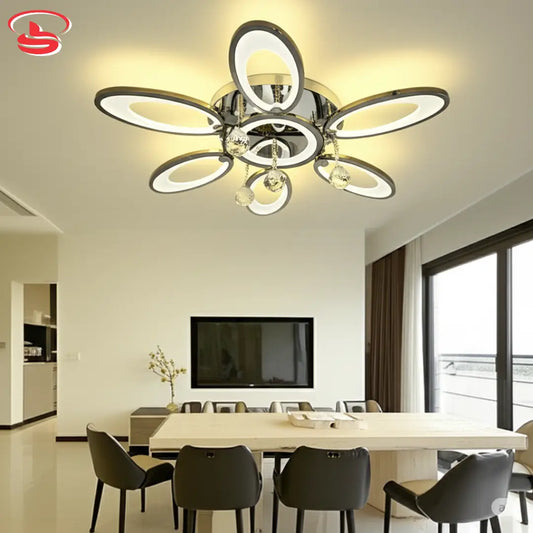 73w LED ceiling light with oval rings and crystal pendant accents, offering bright, energy-saving illumination for modern interiors.
Smart Life Lighting & Electrical