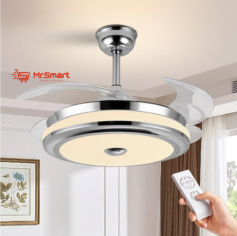 Smart LED ceiling fan with Foldable Blades and Bluetooth speaker. - Mr.Smart SA's Best Online Shopping Store