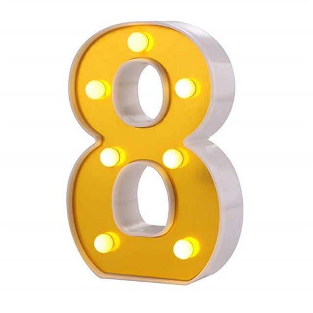 Gold plated LED Number Lights. - Mr.Smart SA's Best Online Shopping Store