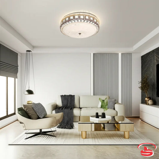 Modern CE-006 LED ceiling light with a crystal-cut border, 3-colour changing illumination, and a soft warm ambient glow for elegant home lighting.
Smart Life Lighting & Electrical