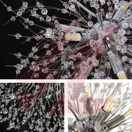 Crystal Fireworks Shape Pendant Light with Clear K9 Crystals and 8 G9 LED Bulbs.
Smart Life Lighting & Electrical
