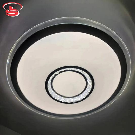 Modern CE-014 LED ceiling light with crystal inner ring and 3-colour changing LED illumination, perfect for stylish home lighting.
Smart Life Lighting & Electrical