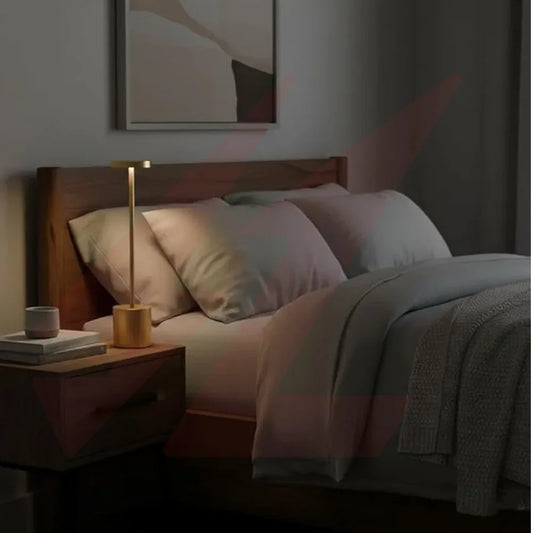 Gold portable rechargeable cordless LED table lamp with touch control and adjustable light head.
Smart Life Lighting & Electrical