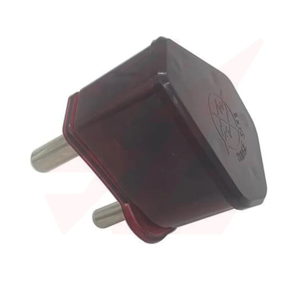 16A 3-pin surge protector plug top with translucent red heat-resistant casing and solid brass pins.
Smart Life Lighting & Electrical