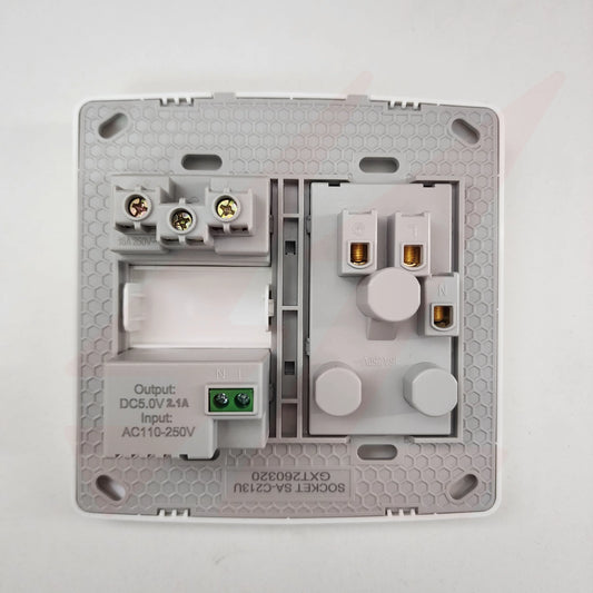 White USB Euro single electrical wall socket with USB charging ports.
Smart Life Lighting & Electrical