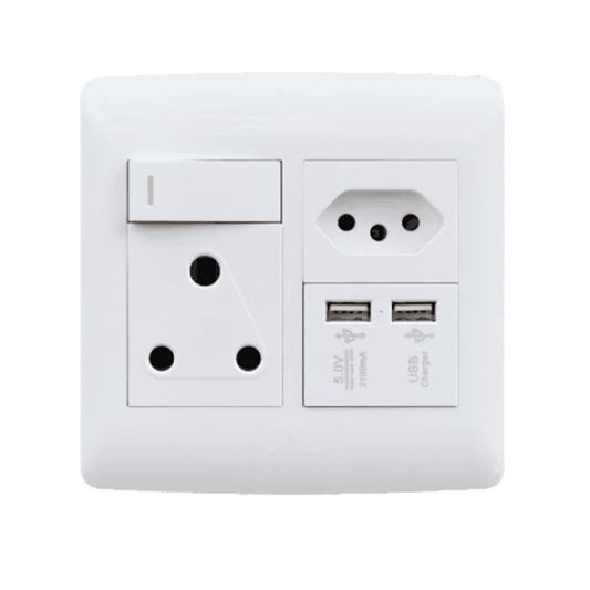 USB/EURO/SINGLE SOCKET - White. - Smart Life
