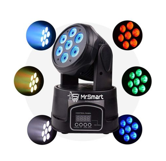 Mini-7 LED RGB Moving Head Light (Party Light). - Mr.Smart SA's Best Online Shopping Store