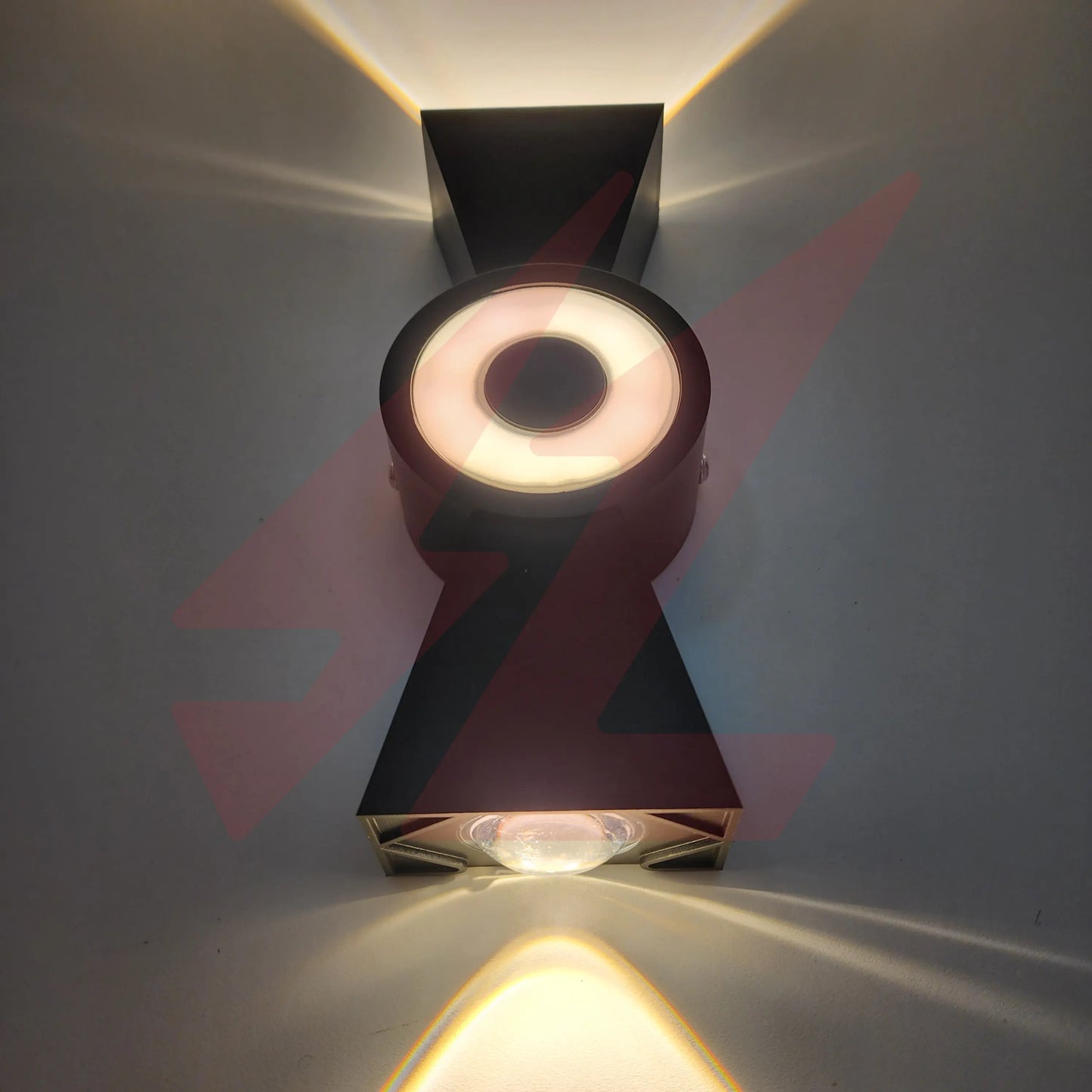 Modern circular black LED wall light with warm white up and down lighting effect for indoor and outdoor architectural wall lighting.
Smart Life Lighting & Electrical