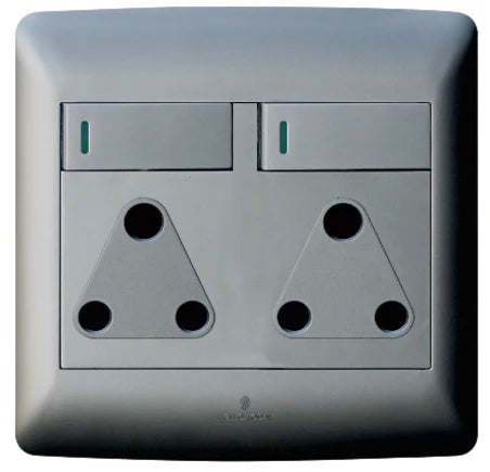 4×4 Double Socket - Silver. - Smart Life