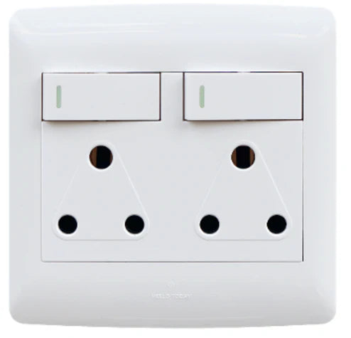 4×4 Double Socket - White. - Smart Life