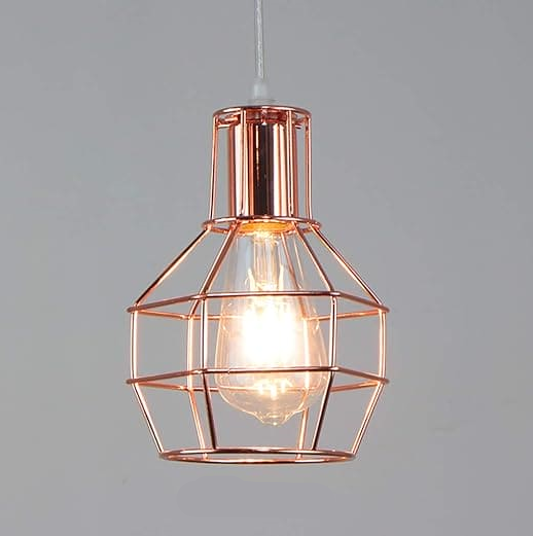 Metal Bowl Cage Rose Gold Color Pendant Light. - Mr.Smart SA's Best Online Shopping Store