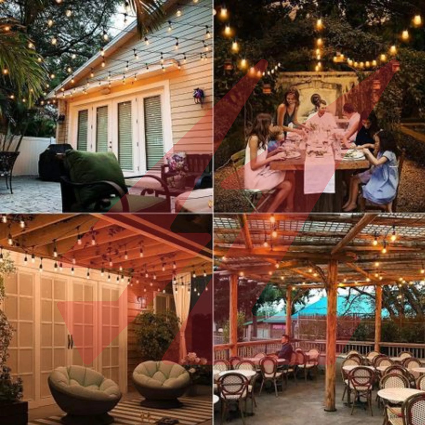 100m IP65 waterproof LED string light with 200 transparent decorative hanging bulbs.
Smart Life Lighting & Electrical