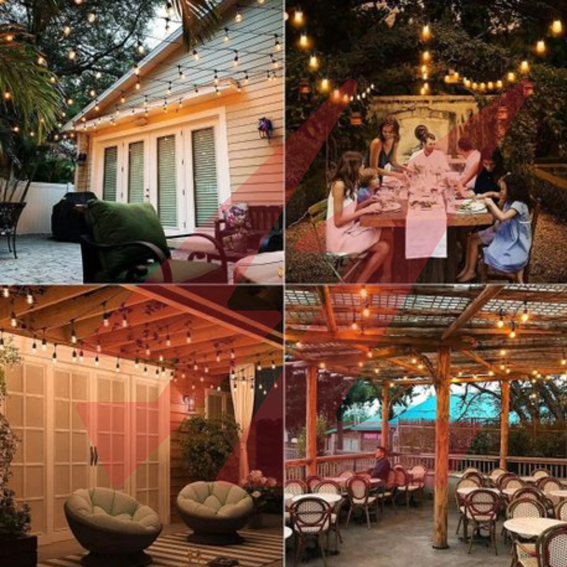 100m IP65 waterproof LED string light with 200 transparent decorative hanging bulbs.
Smart Life Lighting & Electrical