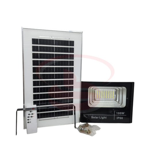 100W Solar Flood Light with Remote and Solar Panel – Outdoor Waterproof LED Security Light by Smart Life Lighting & Electrical
