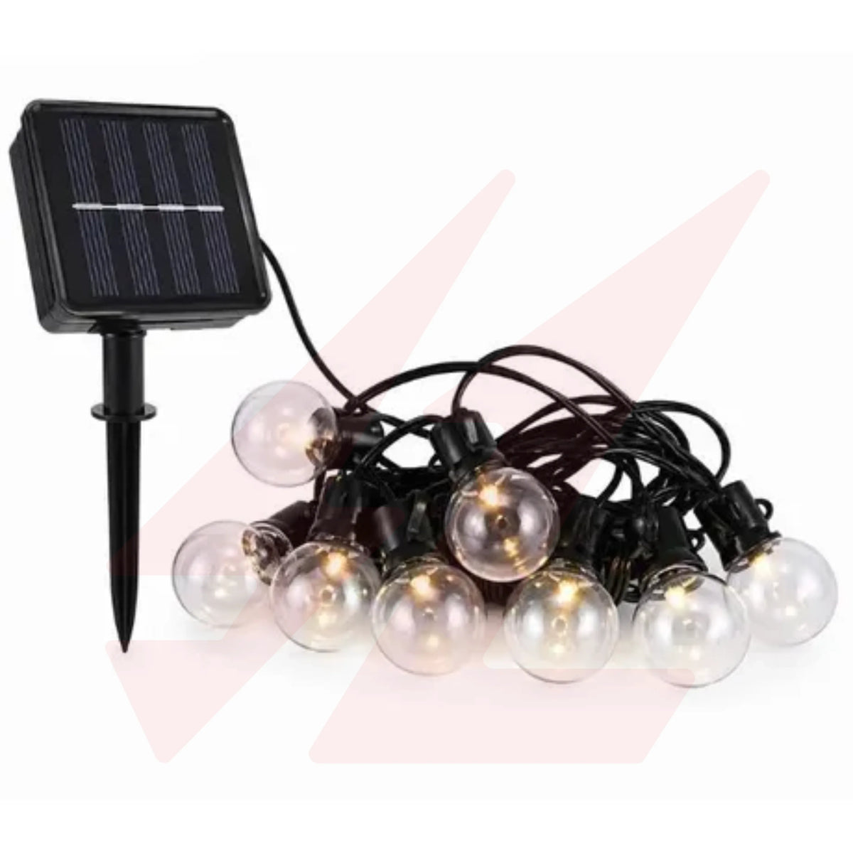 10M Solar LED Festoon Outdoor String Lights with 10 Warm White Bulbs. 
Smart Life Lighting & Electrical