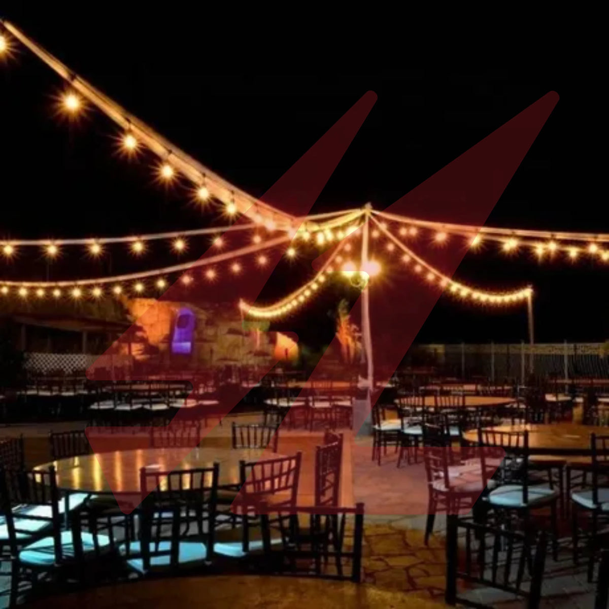 10M Solar LED Festoon Outdoor String Lights with 10 Warm White Bulbs. 
Smart Life Lighting & Electrical