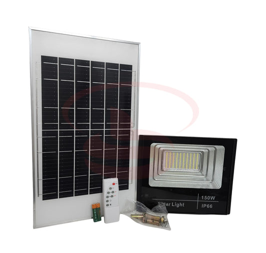 150W Solar Flood Light with Remote and Solar Panel – Outdoor Waterproof LED Security Light by Smart Life Lighting & Electrical