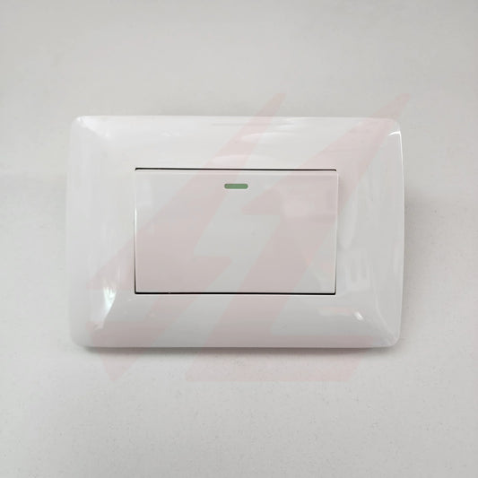 White 1 lever 1 way wall switch with modern design.
Smart Life Lighting & Electrical		