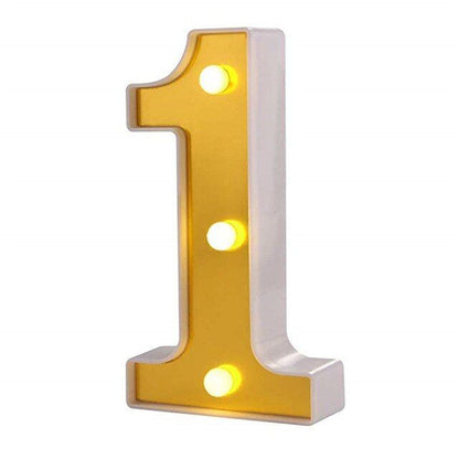 Gold plated LED Number Lights. - Mr.Smart SA's Best Online Shopping Store