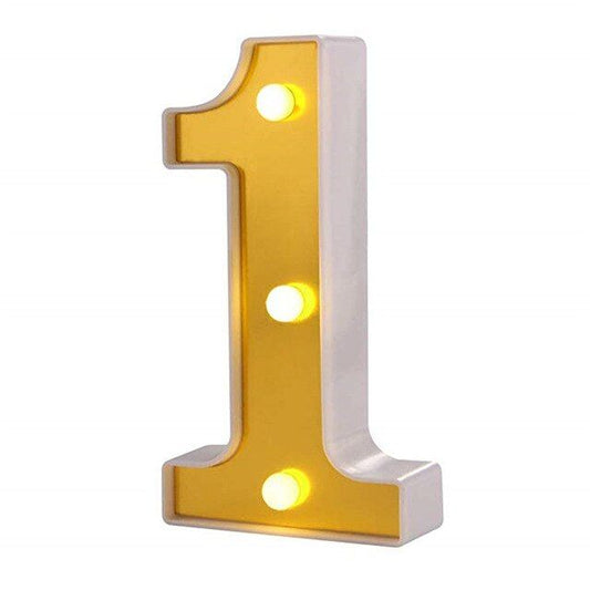 Gold plated LED Number Lights. - Mr.Smart SA's Best Online Shopping Store