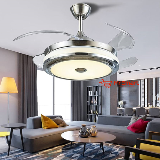 Smart LED ceiling fan with Foldable Blades and Bluetooth speaker. - Mr.Smart SA's Best Online Shopping Store