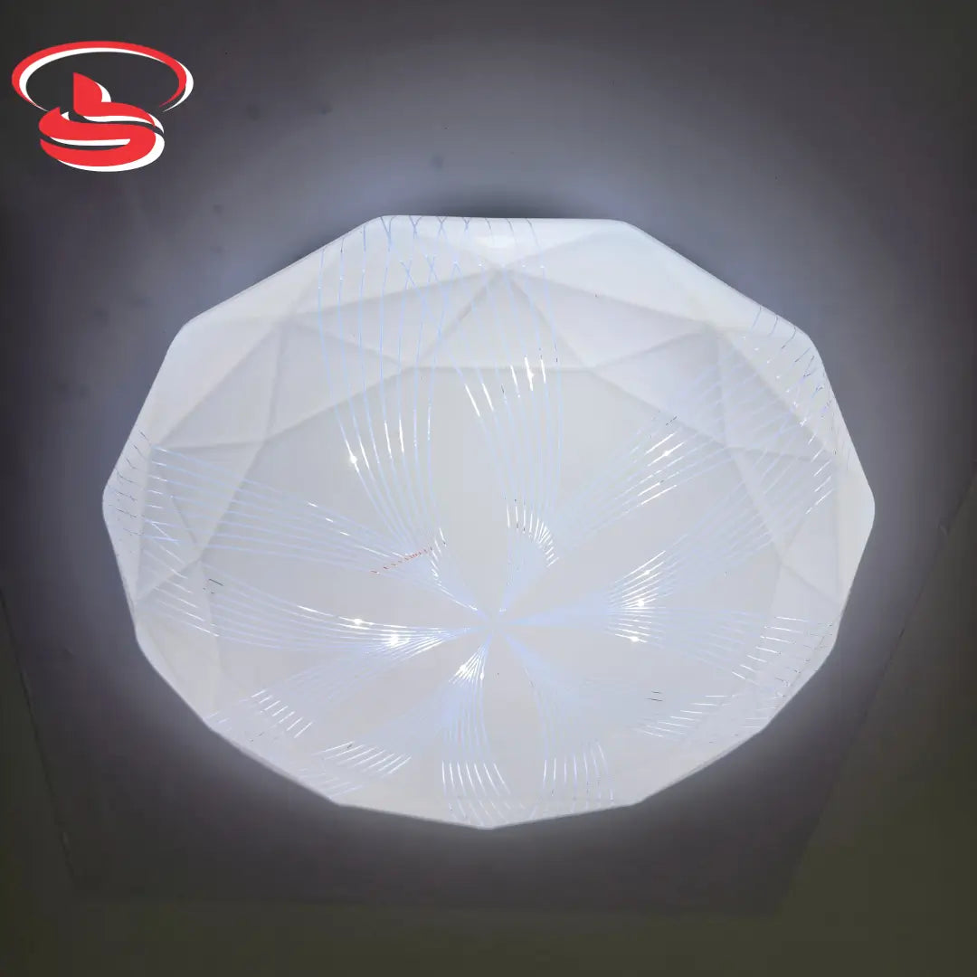24w geometric LED ceiling light with modern dodecagon shape and decorative laser-cut line design – ideal for indoor home or office lighting.
Smart Life Lighting & Electrical 