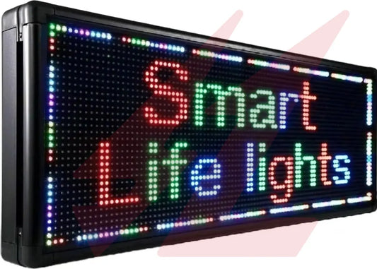 LED Sign Board displaying the words 'Smart Life lights' in multicolored letters.
Smart Life Lighting & Electrical