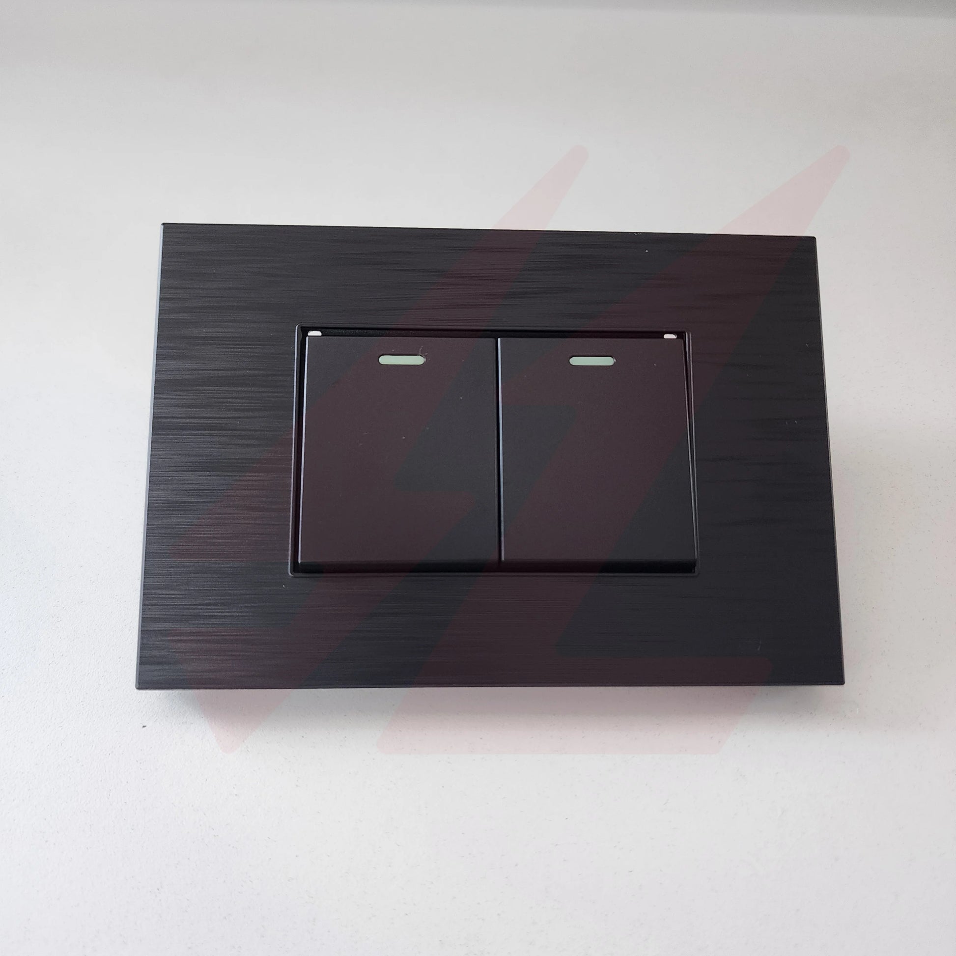 2 Lever 1 Way Double Switch black modern electrical wall switch.
Smart Life Lighting & Electrical		