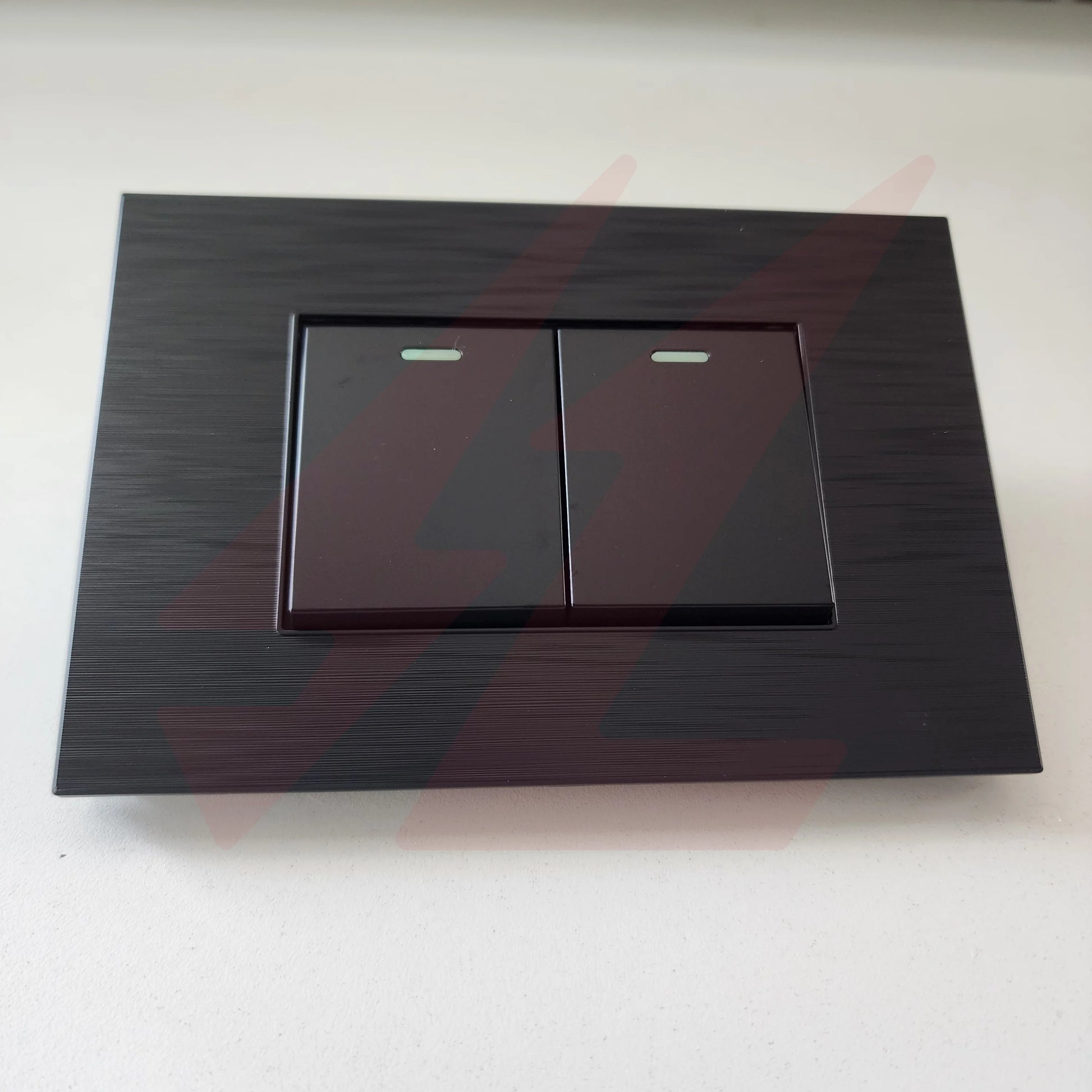 2 Lever 1 Way Double Switch black modern electrical wall switch.
Smart Life Lighting & Electrical		