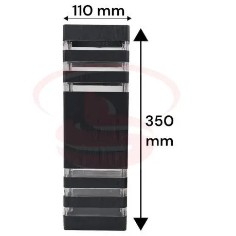2 Way Up/Down Modern dual-layer rectangular outdoor LED wall lamp with transparent glass design for villa and gate lighting.
Smart Life Lighting & Electrical