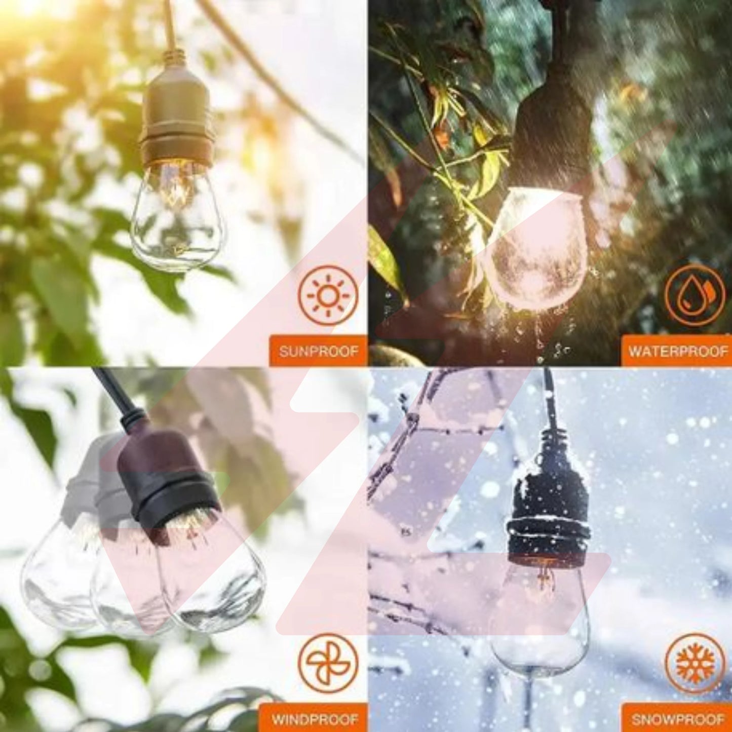 30m IP65 waterproof LED string light with 60 transparent decorative hanging bulbs.
Smart Life Lighting & Electrical