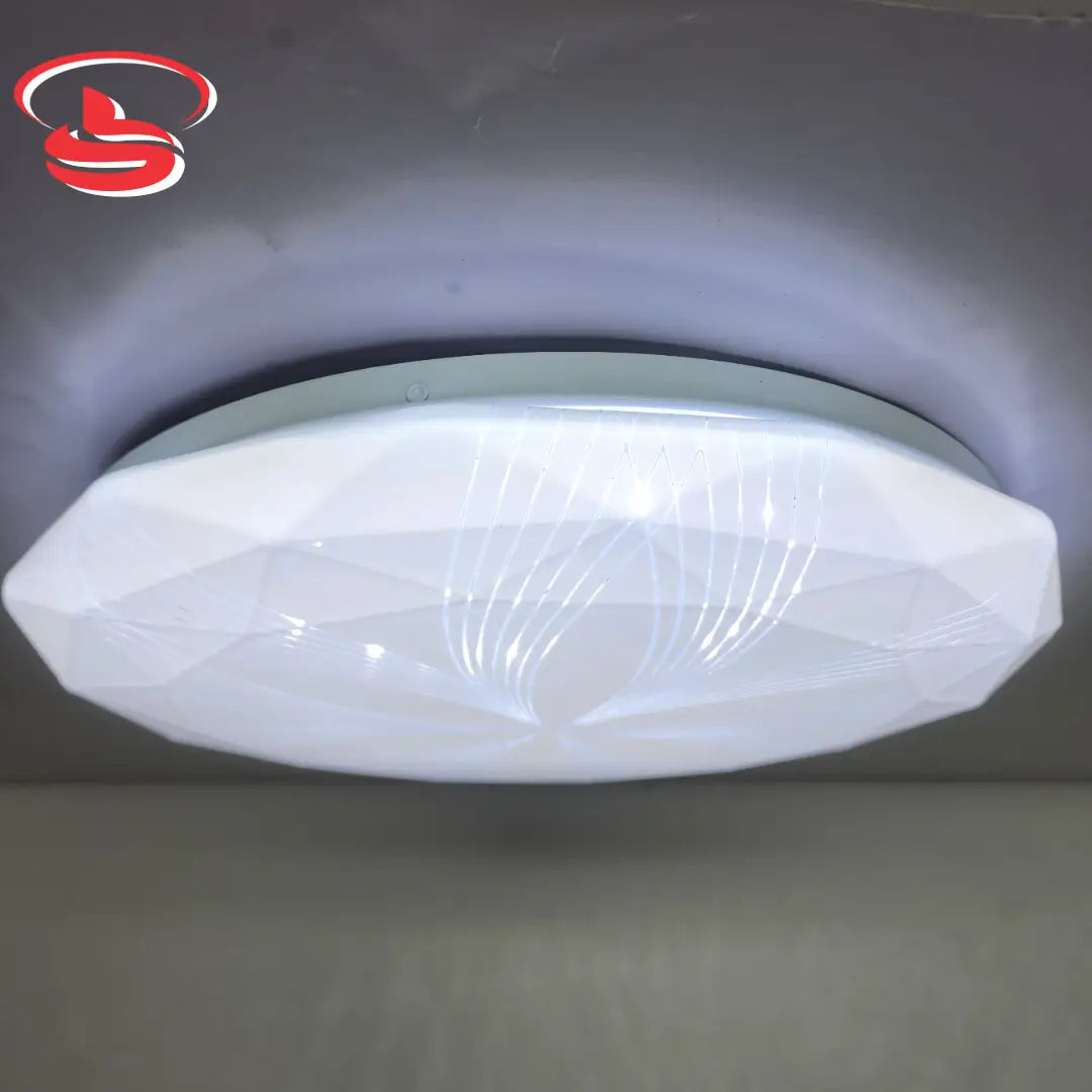 30w Geometric LED Ceiling Light with modern dodecagon shape and decorative laser-cut line design – ideal for indoor home or office lighting.
Smart Life Lighting & Electrical