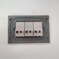 Silver 3 lever 1 way wall switch with modern rectangular design.
Smart Life Lighting & Electrical		