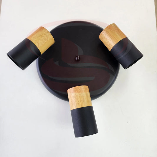 A modern indoor wall spotlight featuring a black rod base and wooden cylinder heads, 3 in One GU10 Globe for home and commercial interiors.
Smart Life Lighting & Electrical