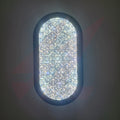 20W LED Crystal Decorative Wall Lamp with Black Aluminum Frame, Crystal Acrylic Diffuser, 3 Color CCT (3000K/4000K/6500K), 1600 Lumens, IP54 Waterproof for Indoor & Outdoor Use