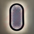 20W LED Crystal Decorative Wall Lamp with Black Aluminum Frame, Crystal Acrylic Diffuser, 3 Color CCT (3000K/4000K/6500K), 1600 Lumens, IP54 Waterproof for Indoor & Outdoor Use