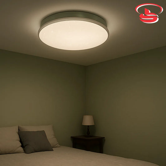 48w Galaxy Glow LED Ceiling Light Starry Sparkle Effect with Brushed Silver Rim for Modern South African Interiors.
Smart Life Lighting & Electrical
