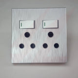 4×4 Double Socket Silver modren Wall Plate design.
Smart Life Lighting & Electrical		