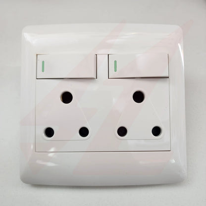 4×4 Double Socket White modren Wall Plate design.
Smart Life Lighting & Electrical		