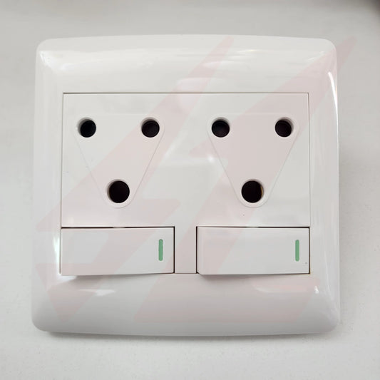 4×4 Double Socket White modren Wall Plate design.
Smart Life Lighting & Electrical		