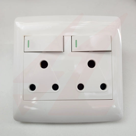 4×4 Double Socket White modren Wall Plate design.
Smart Life Lighting & Electrical		