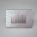 Silver 4 lever 1 way wall switch with modern rectangular design.
Smart Life Lighting & Electrical		