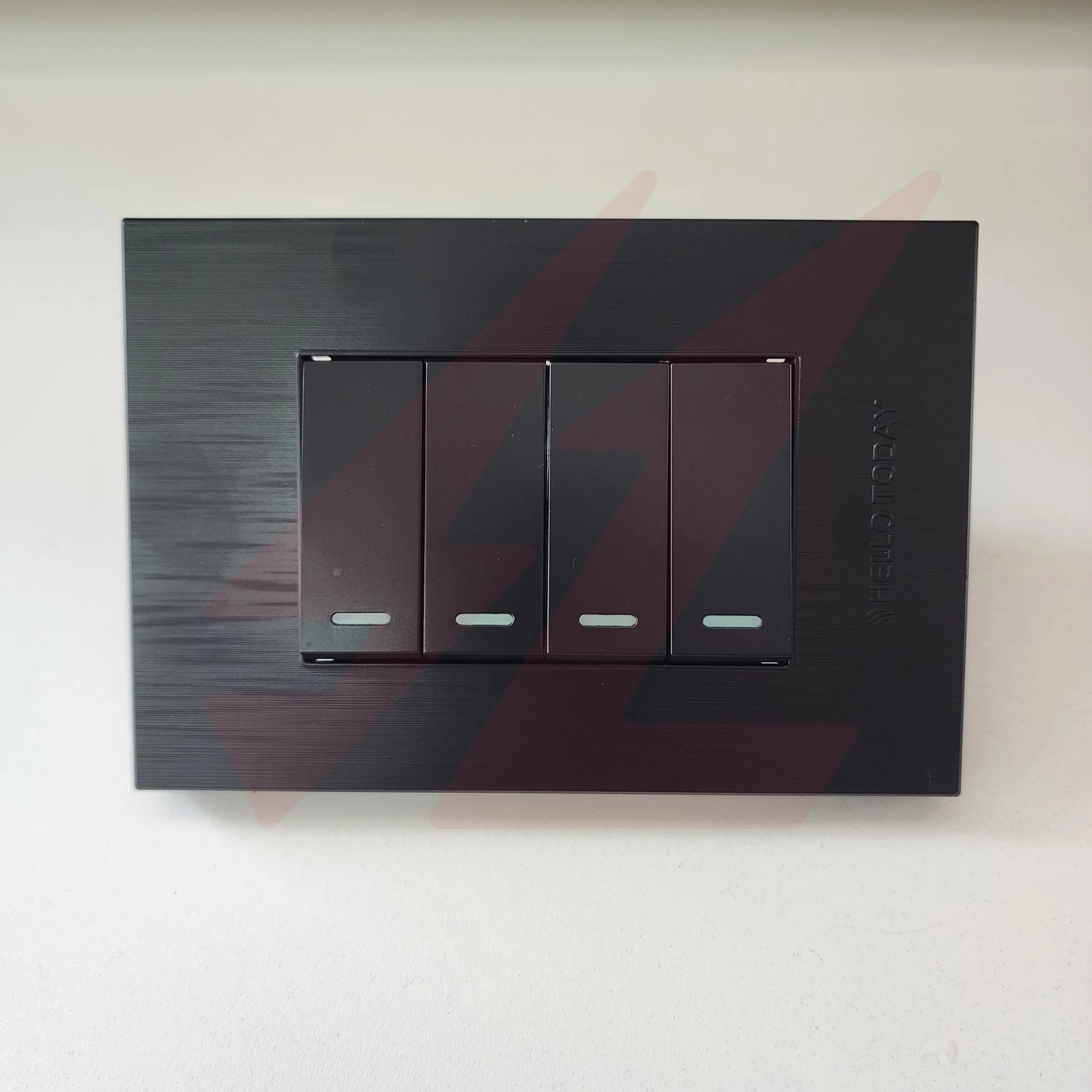 4 Lever 1 Way Switch black modern electrical wall switch.
Smart Life Lighting & Electrical		